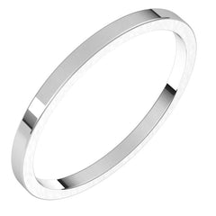 14K White Gold 1.5 mm Flat Band Size 7