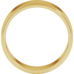 10K Yellow Gold 7 mm Stepped-Edge Flat Band Size 12.5