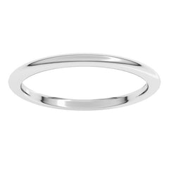 14K White Gold 1.5 mm Comfort-Fit Half Round Band Size 4.5