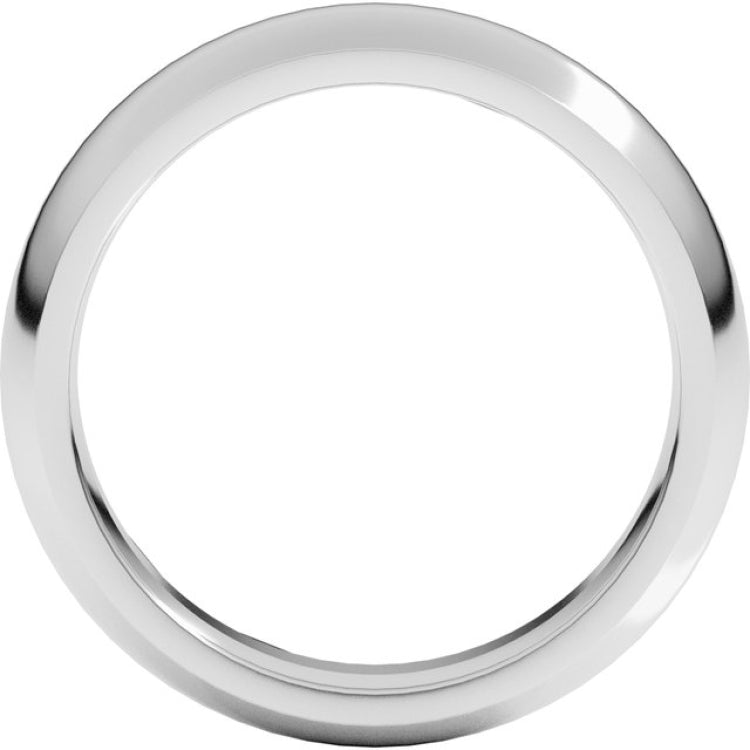 14K White Gold 5 mm Comfort-Fit Half Round Band Size 6