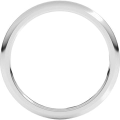Platinum 1.5 mm Comfort-Fit Half Round Band Size 4