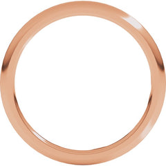 14K Rose Gold 1.5 mm Comfort-Fit Half Round Band Size 6