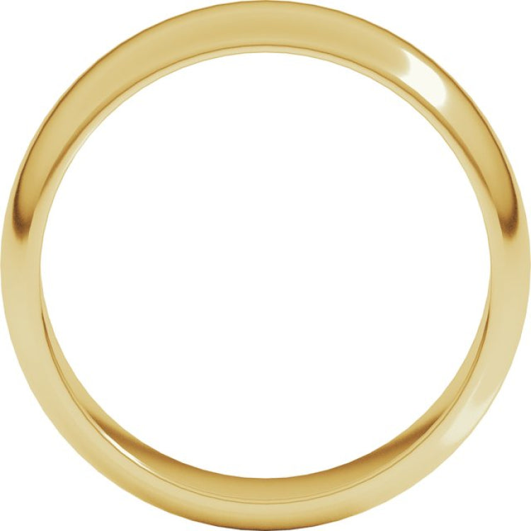 14K Yellow Gold 6 mm Half Round Band Size 5