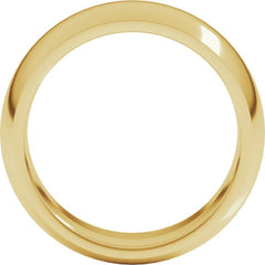 14K Yellow Gold 8 mm Comfort-Fit Half Round Band Size 12