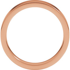 14K Rose Gold 4 mm Comfort-Fit Flat Band Size 8.5