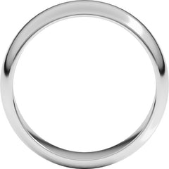 14K White Gold 6 mm Half Round Band Size 14