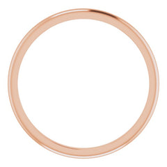10K Rose Gold 1.5 mm Half Round Band Size 5