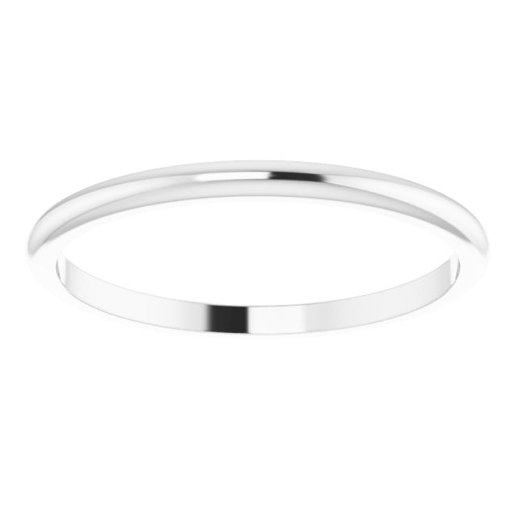 Sterling Silver 1.5 mm Half Round Band Size 8.5