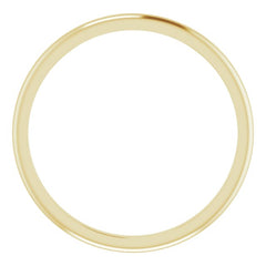 18K Yellow Gold 1.5 mm Half Round Band Size 8