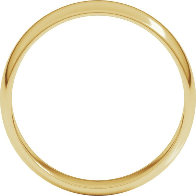 10K Yellow Gold 5 mm Lightweight Half Round Band Size 9