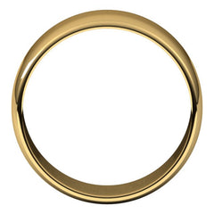 14K Yellow Gold 8 mm Lightweight Half Round Band Size 8