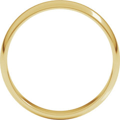10K Yellow Gold 4 mm Lightweight Half Round Band Size 12