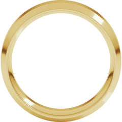 10K Yellow Gold 6 mm Beveled-Edge Comfort-Fit Flat Band Size 11