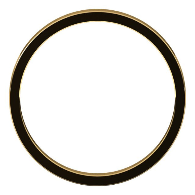 14K Yellow Gold 2 mm Flat Band Size 8.5