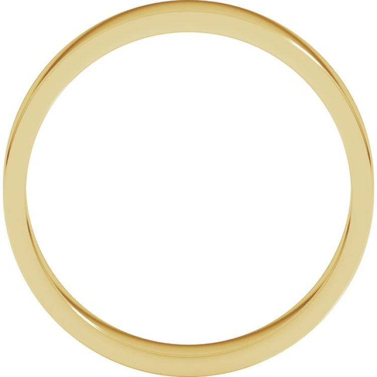 14K Yellow Gold 4 mm Flat Band Size 8.5