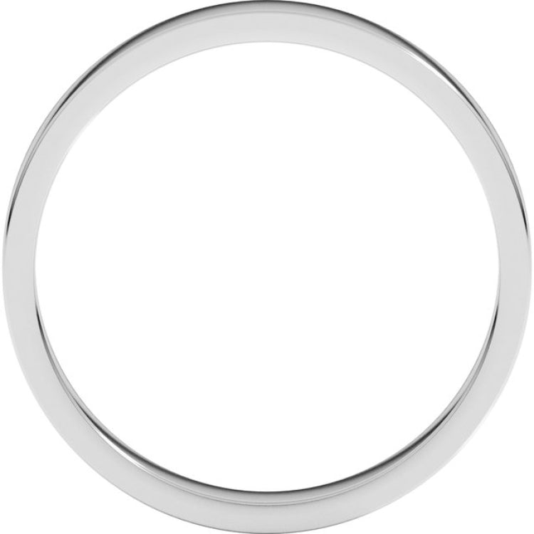 14K White Gold 3 mm Flat Band Size 4.5