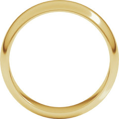18K Yellow Gold 6 mm Half Round Band Size 8.5