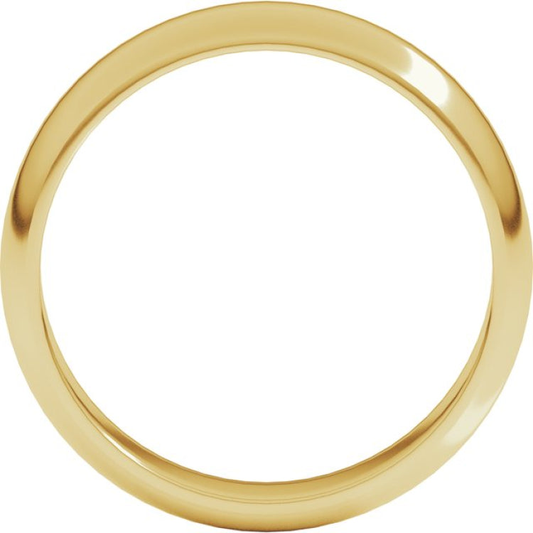 14K Yellow Gold 5 mm Half Round Band Size 8.5