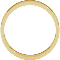 18K Yellow Gold 4 mm Flat Band Size 10