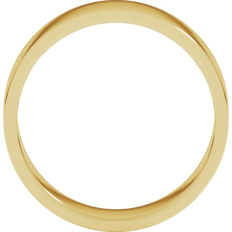 18K Yellow Gold 6 mm Flat Band Size 8