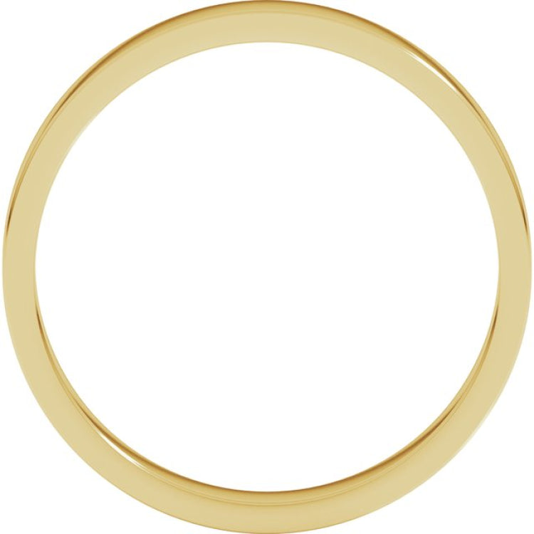 10K Yellow Gold 3 mm Flat Band Size 7.5