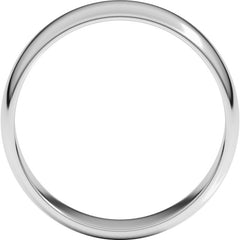 14K White Gold 6 mm Lightweight Half Round Band Size 9