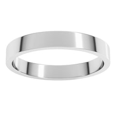 10K White Gold 3 mm Flat Band Size 8