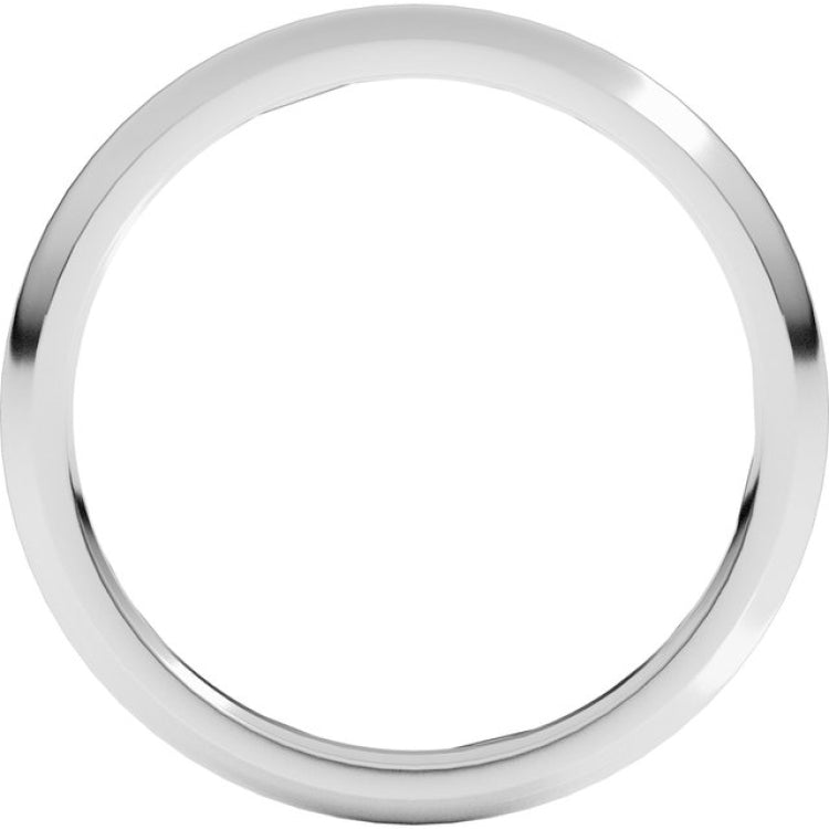 14K White Gold 2 mm Comfort-Fit Half Round Band Size 10.5