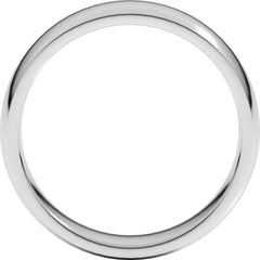 Sterling Silver 6 mm Lightweight Comfort-Fit Half Round Band Size 10.5