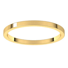14K Yellow Gold 1.5 mm Flat Band Size 10