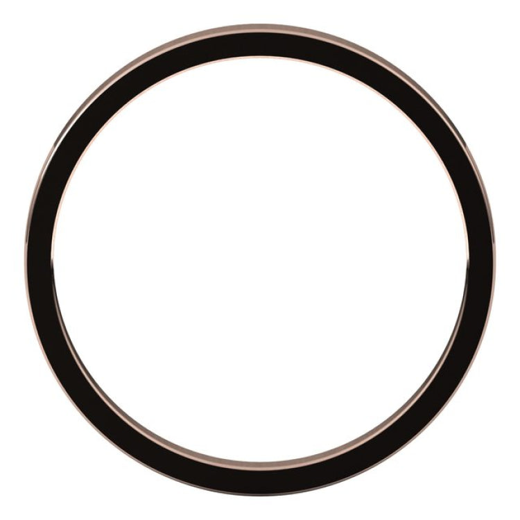 18K Rose Gold 2 mm Flat Band Size 7