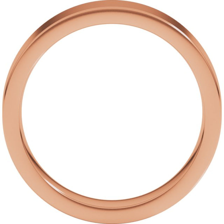 14K Rose Gold 5 mm Comfort-Fit Flat Band Size 6.5