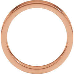 14K Rose Gold 5 mm Comfort-Fit Flat Band Size 6.5
