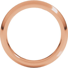 10K Rose Gold 4 mm Comfort-Fit Half Round Band Size 4