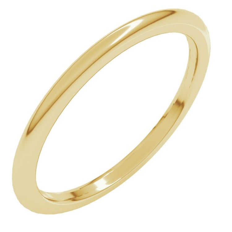 10K Yellow Gold 1.5 mm Comfort-Fit Half Round Band Size 5.5