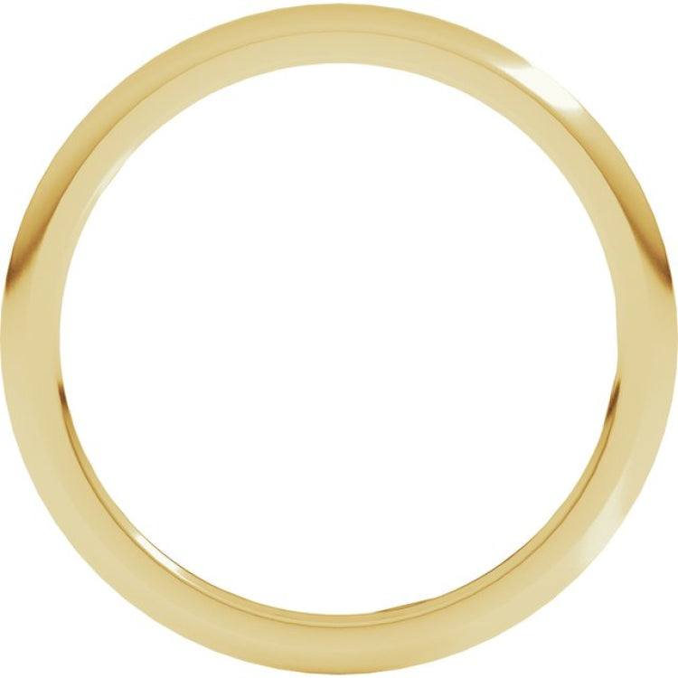 18K Yellow Gold 1 mm Comfort-Fit Half Round Band Size 9