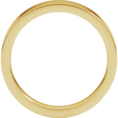 14K Yellow Gold 4 mm Comfort-Fit Flat Band Size 3.5