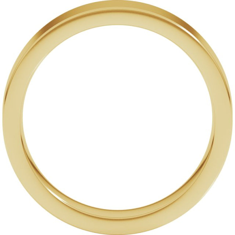 18K Yellow Gold 5 mm Comfort-Fit Flat Band Size 7.5