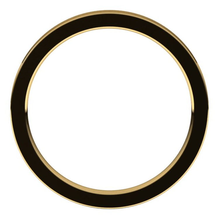 18K Yellow Gold 2 mm Comfort-Fit Flat Band Size 7