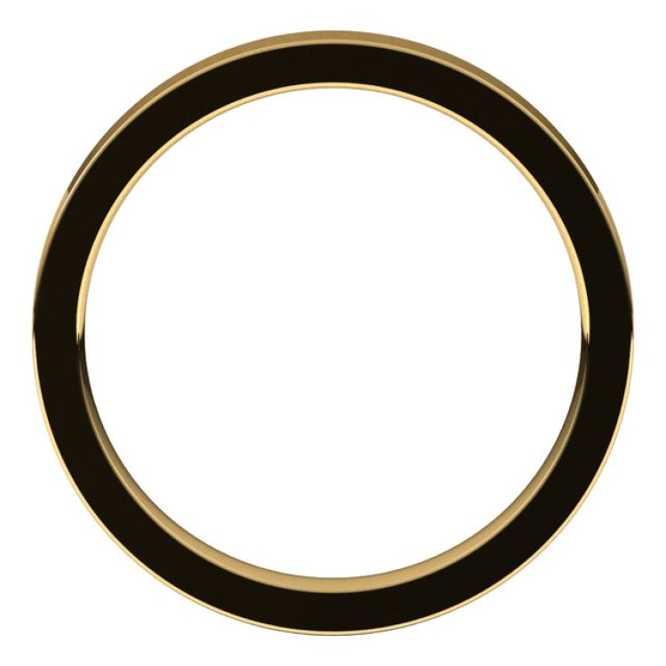 14K Yellow Gold 2.5 mm Comfort-Fit Flat Band Size 4