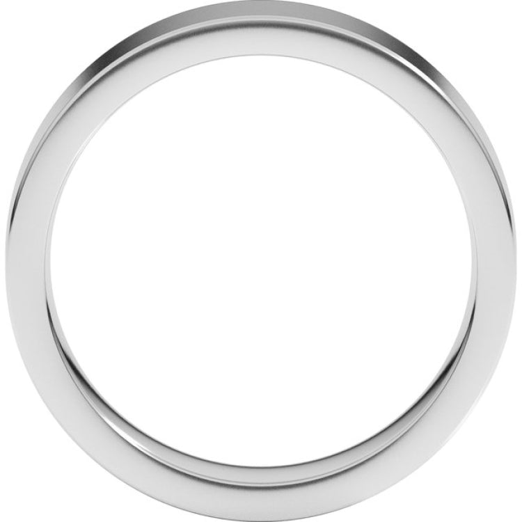 14K White Gold 5 mm Comfort-Fit Flat Band Size 6