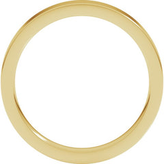 14K Yellow Gold 3 mm Comfort-Fit Flat Band Size 4