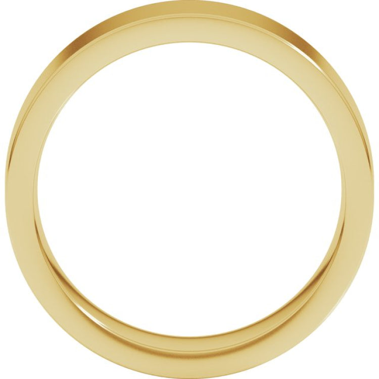 14K Yellow Gold 6 mm Comfort-Fit Flat Band Size 9.5