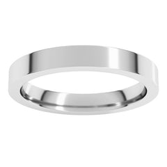 Platinum 3 mm Comfort-Fit Flat Band Size 9.5