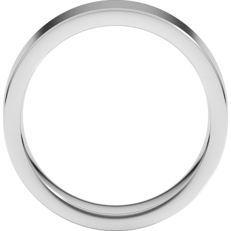 Platinum 6 mm Comfort-Fit Flat Band Size 8.5