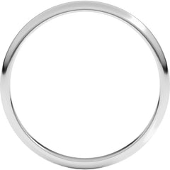 Sterling Silver 2 mm Lightweight Half Round Band Size 5.5