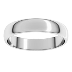 Sterling Silver 4 mm Lightweight Half Round Band Size 8