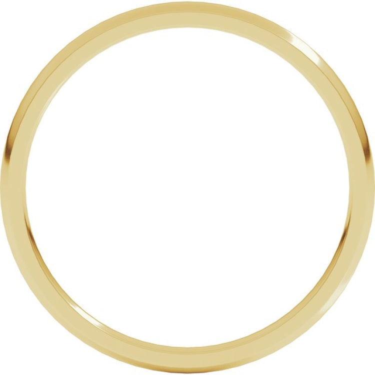 18K Yellow Gold 1.5 mm Lightweight Comfort-Fit Half Round Band Size 7