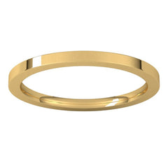 14K Yellow Gold 1.5 mm Comfort-Fit Flat Band Size 5.5