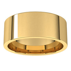 14K Yellow Gold 8 mm Lightweight Comfort-Fit Flat Band Size 6.5